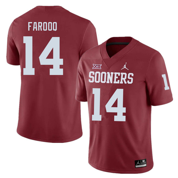 Men #14 Jalil Farooq Oklahoma Sooners College Football Jerseys Sale-Crimson - Click Image to Close